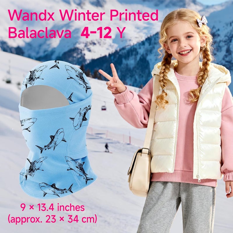 Wandx Winter Kids Balaclava Face Mask Full Fleece Gaiter Ski Mask Neck Warmer for Cold Weather Windproof Face Cover for Boys Girls - Image 4